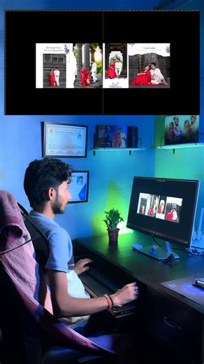 SELU | Wedding albums design on Instagram: "Pre wedding album design @selu_design_hub I have posted these photos only to show my design, my intention is not to harm anyone’s privacy. thanks sir madam #préwedding #prewedding #preweddingadatjawa #preweddingalbum #albumpage #photographer #album #weddingalbum #photoshop #albumdesign #psd #12x36 #wedding #beforeandafter #seludesignhub #graphic #graphicdesign #designalbum"