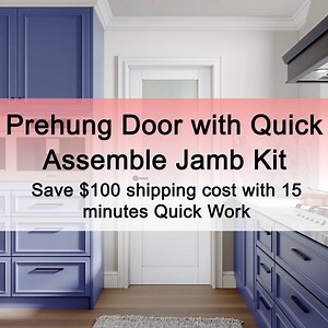 ARK DESIGN 32 in. x 80 in. Right-Handed 1/2-Lite Frosted Glass Unfinished Pine Assembly Required Single Door Kit w/Separate Jamb PR-1/2SMBL-32R