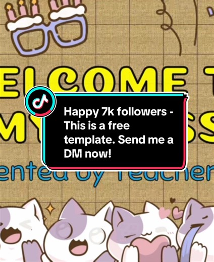 Free Microsoft PowerPoint Template for 7k Followers