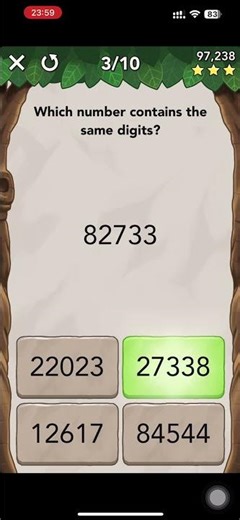 King of Math 2 - The Forest - Stage 57 High Score 89,026 points