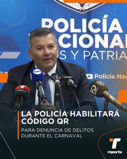 #Repost @treporta Los ciudadanos podrán denunciar hechos delictivos, conductores irresponsables y otro tipo de faltas a través de un código QR que habilitará la @policiadepanama, como parte del operativo de seguridad del Carnaval 2026, anunció este martes el director de la institución, Jaime Fernández.
