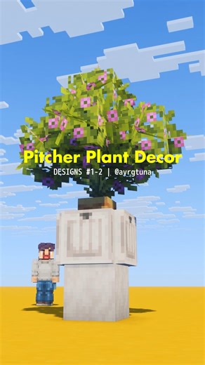 averagetuna on Instagram: "pitcher plant decor | minecraft mini tutorial | #minecraft #minecraftbuilds #minecraftbuilding #minecrafttutorial"