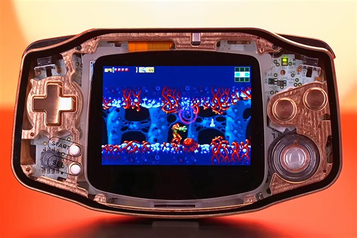 Boxy Pixel’s Skeleton Kit Gives the Game Boy Advance a Classy Glass and Metal Facelift