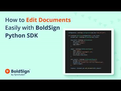 How to Edit Documents Easily with BoldSign Python SDK