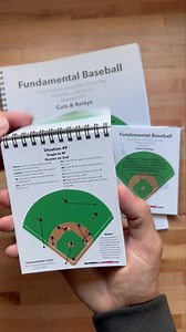 Thirty situations covered. Every player on every play has a job to do. This is the perfect tool to let your players take home and study, or even have out on the field to show everyone where they need to go. • 4x5 Flash Cards • 4x5 Flip Book • Full Size 8x11 Book ***Please note the condensed 4x5 options are a smaller version of the full size books. All content is identical but some font is small. http://shopbaseballdudes.com | Baseball Dudes