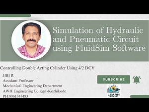 Controlling double acting cylinder using 4/2 DCV