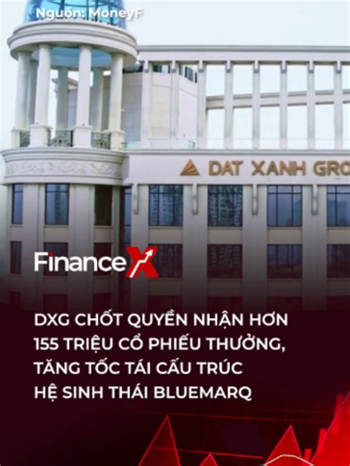 DXG chốt quyền nhận hơn 155 triệu cổ phiếu thưởng, tăng tốc tái cấu trúc hệ sinh thái BLUEMARQ #financex #tiktoknews