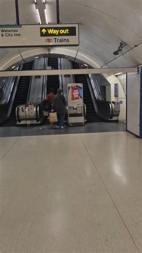 Otis Escalator at Waterloo Tube Station, from Bakerloo/Northern line to ticket hall.