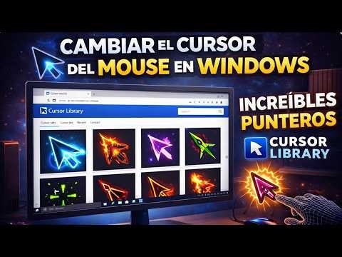 Cómo Cambiar el Cursor en Windows 11/10/8/7 🖱️ Descargar e Instalar Cursores Personalizados en PC ✨