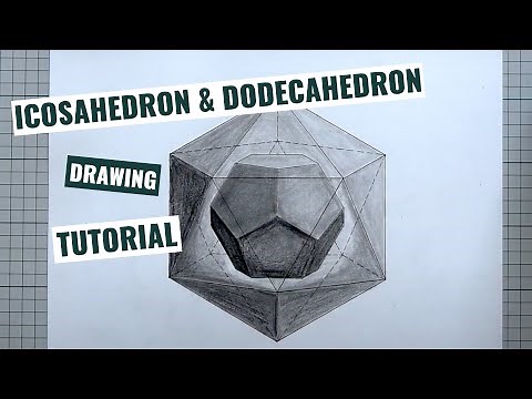 How To Draw a Dodecahedron Inside a Icosahedron | Sacred Geometry Tutorial