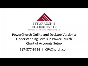 PowerChurch online and desktop versions: Understanding Levels in PowerChurch Chart of Accounts Setup