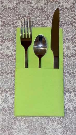 Pliage de serviette en papier porte couvert facile & rapide en 1 minute pour votre table de fête DIY