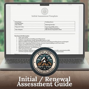 Comprehensive ABA Initial Assessment Report Template | Editable for BCBA/BCaBA