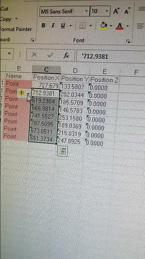 Coordinate from autocad to Excel convert to text file (2)