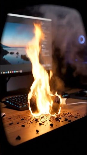 VR Headset EXPLODES on Desk! ⚠️🔥 Caught on Camera