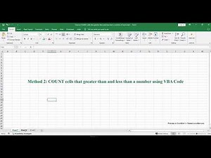 How to COUNT cells that greater than and less than a number in Excel