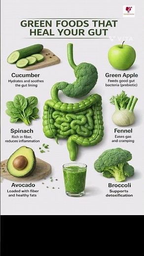 Top Green Foods for Gut Health 🥦 | Improve Digestion Naturally #healthyfood #healthydiet