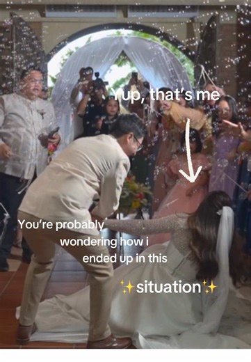A little wedding blooper 🤍 In my defense, I never practiced stepping backwards with a petticoat on 😅 Still all smiles, at least my guests got a good laugh! #weddingph #destinationwedding #Tagaytaywedding #bloope
