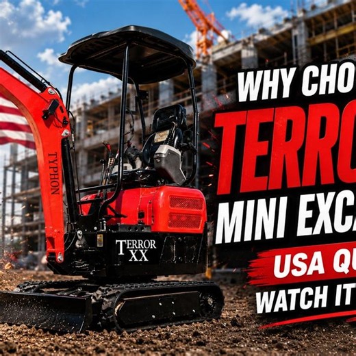 Why Choose the TYPHON TERROR XX Mini Excavator? USA Quality, Watch It in Action!