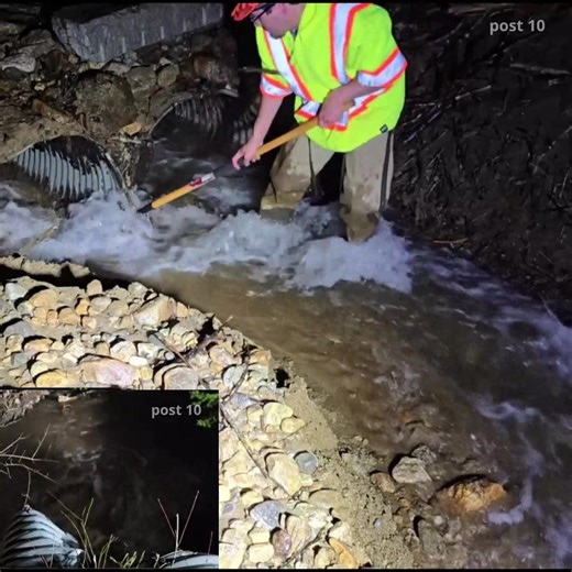 Part 2 Unclogging Culvert Blocked With Many Tons Of Sand And Rock And Blasting out The Other Side. | Post 10