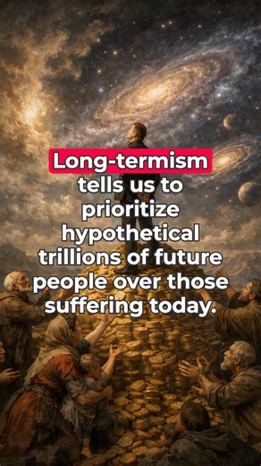Tech billionaires love longtermism because it lets them ignore today's suffering for hypothetical trillions. Critics call it moral math gone mad. #21stCenturyPhilosophy #Longtermism