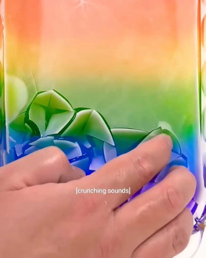 YouTube on Instagram: "this is the crunchiest rainbow we’ve ever seen #slime #satisfying"