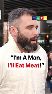 “I’m A Man, I’ll Eat Meat!” Let's leave the idea that eating meat makes you manly in the past please... Is taste enough of a justification to take a life? Tell us your thoughts. #manly #man #meat #vegan #plantbased | Plant Based News