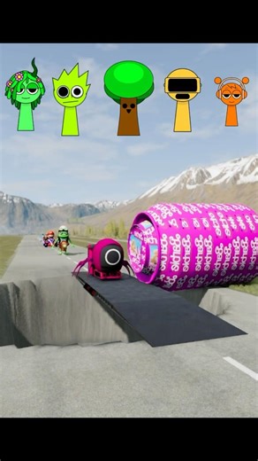 Skibidi Toilet & Squid Game & Sprunki & Crazy Frog & Spiderman VS Bollard Barbie in BeamNG Drive