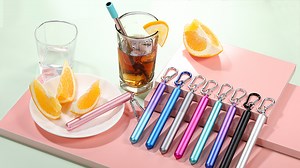 Watch Reusable Metal Collapsible Stainless Steel Straws on Amazon Live