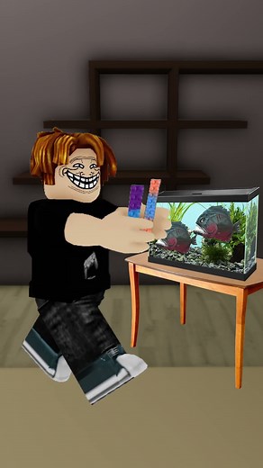 Bacon Hair Smashes Fish Tank in Roblox Brookhaven