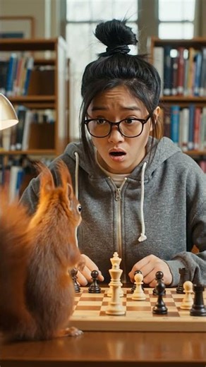 Unbelievable! Squirrel Beats Me in Chess 🐿️♟️#shortsfeed@mallshort