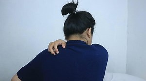 Download Back view woman scratching itchy back. Sensitive Skin Allergic reaction, Allergy symptoms and rash Eczema for free