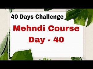 Mehndi class-40 Back hand mehndi technique for beginners | learn basic to bridal mehndi course