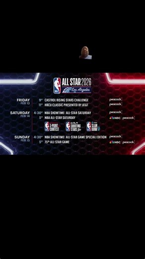 NBA All-Star weekend schedule ￼