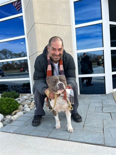 Today, Detective Dong assisted Bert, who flagged her down at the Edison Senior Center. Bert, on a journey from Texas to New York, recounted an incident on November 8th, 2023, around 1500 hours, when his dog Mike (Beef Cake) exited the vehicle on the New Jersey Turnpike near 287. Bert chased after Mike, leaving his vehicle running with the driver side door open and the key in the ignition.Detective Dong contacted the New Jersey State Police-Cranbury Barracks, confirming they had Bert's vehicle. D