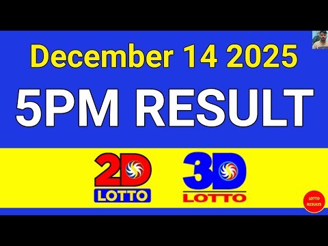 5PM Lotto Result Today December 14, 2025 | Swertres EZ2 #3Dlotto