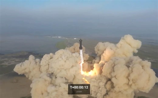 SpaceX星舰starship发射全过程