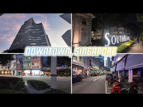 4K- DOWNTOWN SINGAPORE EARLY MORNING WALK
