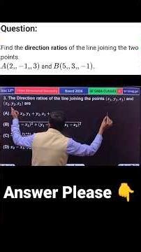 Direction ratios | 3D geometry class 12