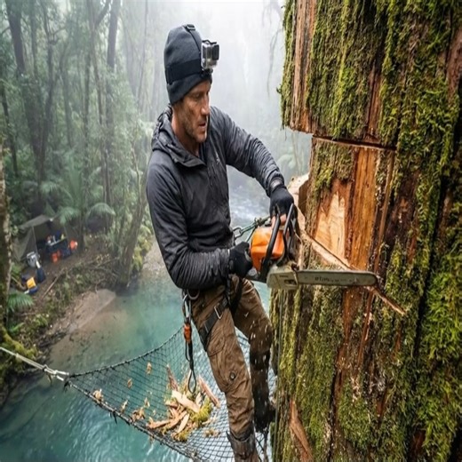 Building a House in the Forest (ASMR) – This Man Built a Cabin Inside a Giant Tree by Himself | Brandy Conley