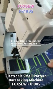 43 reactions | Automatic Electronic Small Pattern BarTacking Sewing Machine FOXSEW FX1905 For more details, please check FOXSEW official Website: Web: www.foxsew.com Web: www.chinafoxsew.com Also please send inquiry to FOXSEW official E-mail: E-mail: sales@foxsew.com E-mail: foxsew@hotmail.com Automatic Sewing Machines total Solution Provider - FOXSEW Welcome all customers to do good business with FOXSEW. Thanks for all. FOXSEW SEWING MACHINES | Foxsew Sewing Machines | Facebook