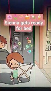 sienna gets ready for bed🌸 #toca boca #get ready for bed