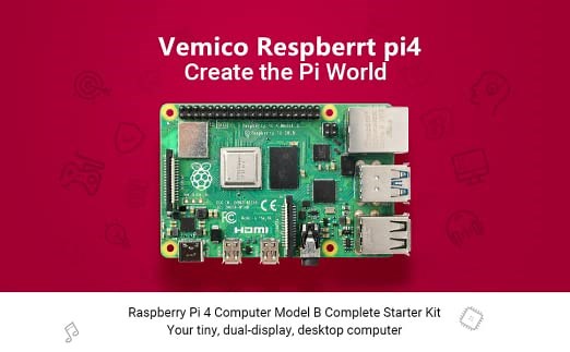 Vemico Raspberry Pi 4 Model B Starter Kit