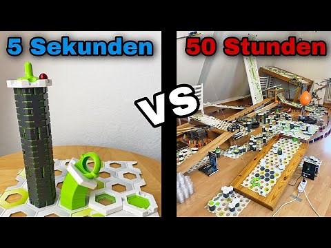 Gravitrax Bahn in 5 Sekunden vs 50 Stunden bauen!