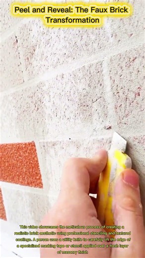 Peel and Reveal: The Faux Brick Transformation