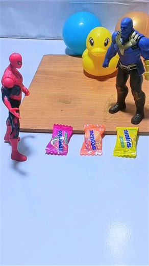 candy for Spiderman and captain #shorts #toys