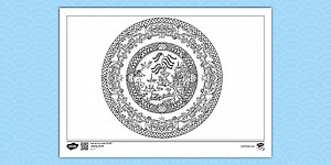 Willow Pattern Mindfulness Coloring Sheet