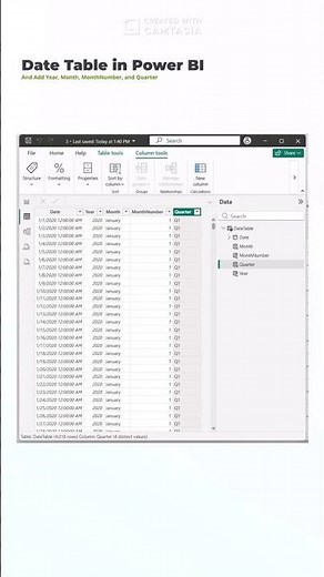 Creating a Date Table in Power BI