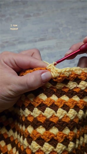 One Row Repeat Crochet Pattern | Crochet Blanket #crochettutorial #easycrochet #knitting