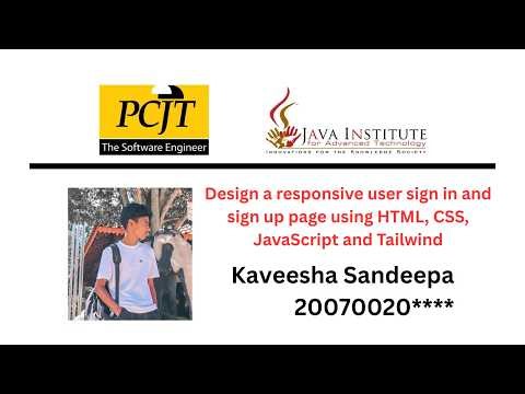 Design a responsive user sign in and sign up page using HTML, CSS, JavaScript and Tailwind